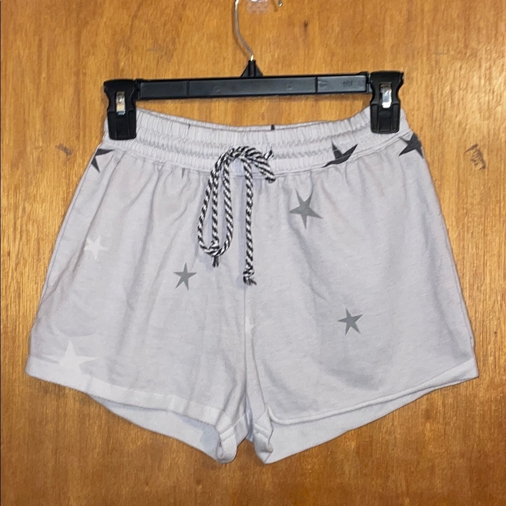 •CURRENT TERRA•GRAY STAR LOUNGE CUFF SHORTS SIZE SMALL VGUC